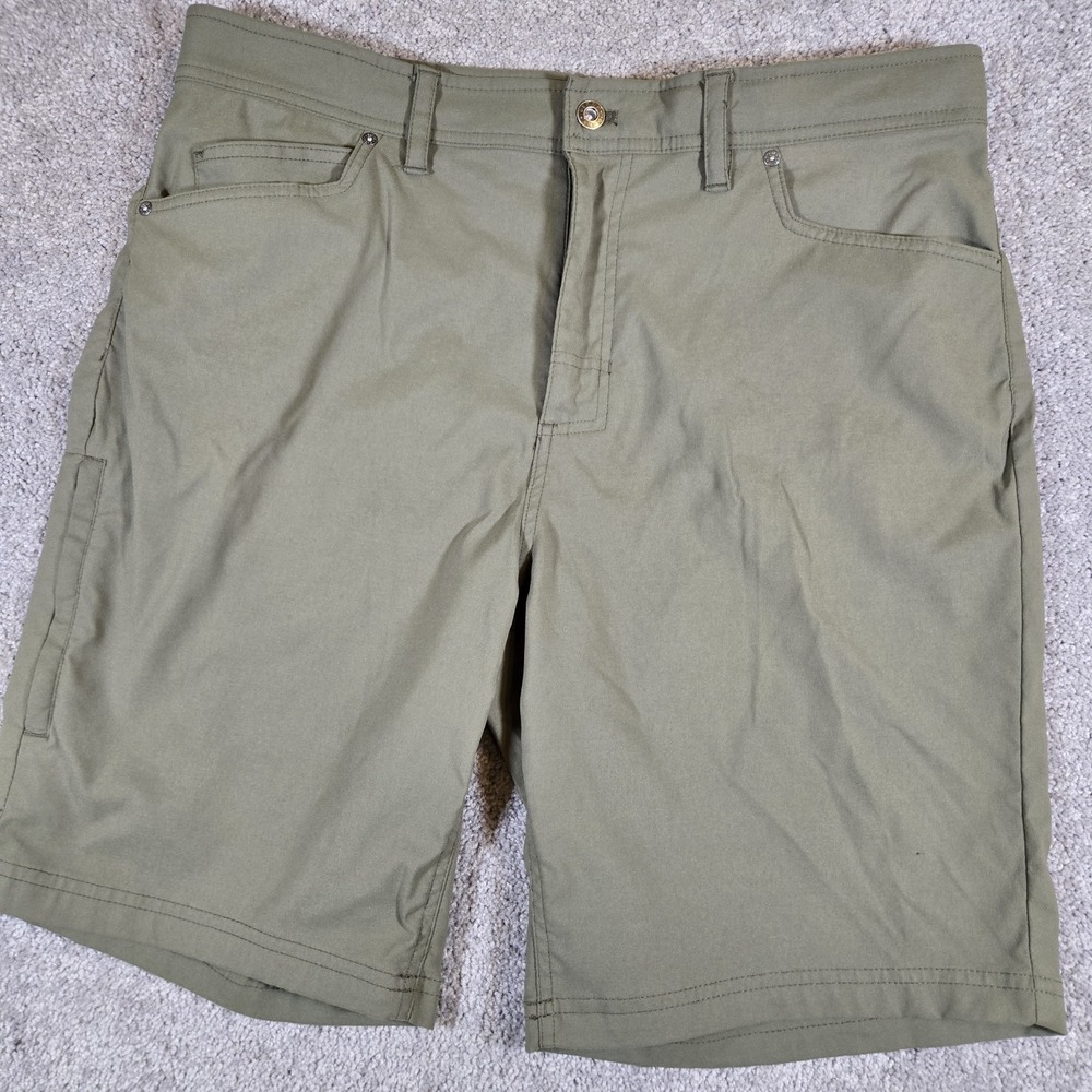 Gerry Men's Green Cargo Hiking Performance Shorts 5 Pocket Quick Dry Size 36